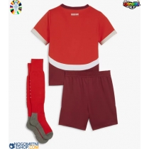 Otroški Nogometni dresi Švica Domači EP 2024 Kratek Rokav (+ Kratke hlače)